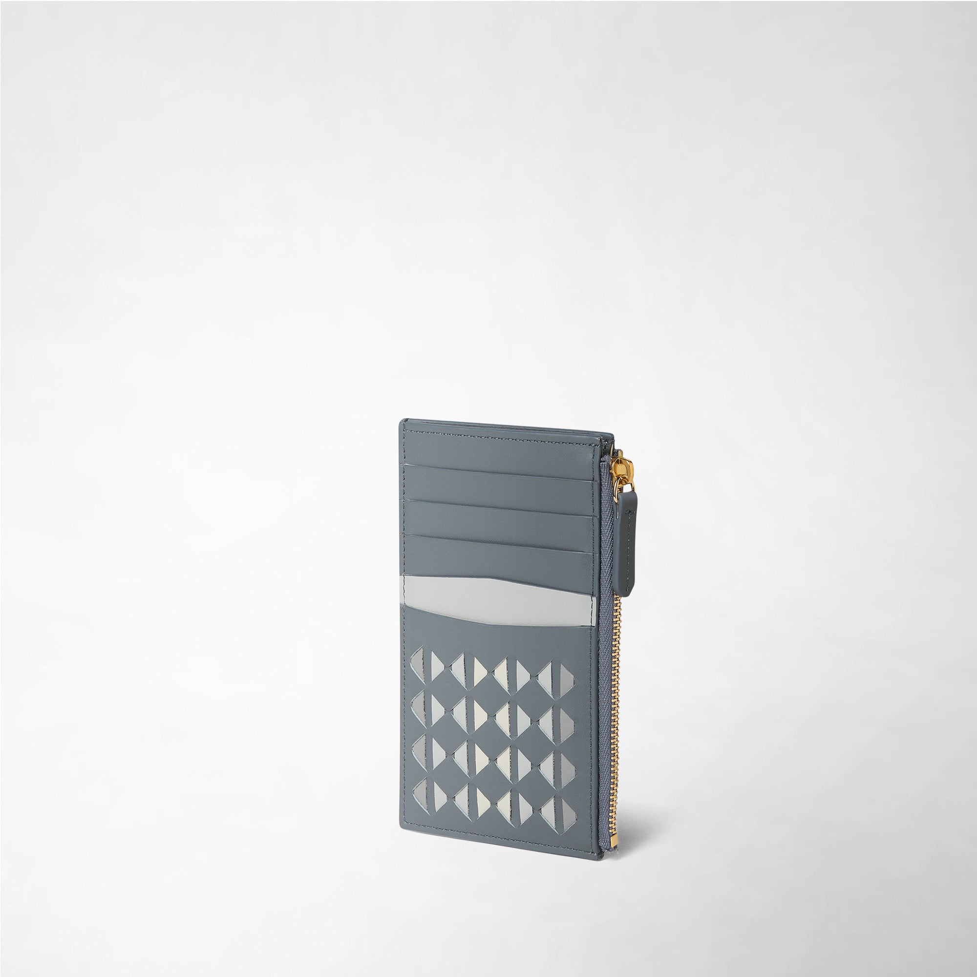 Porte-cartes zippé en cuir Mosaico - Storm