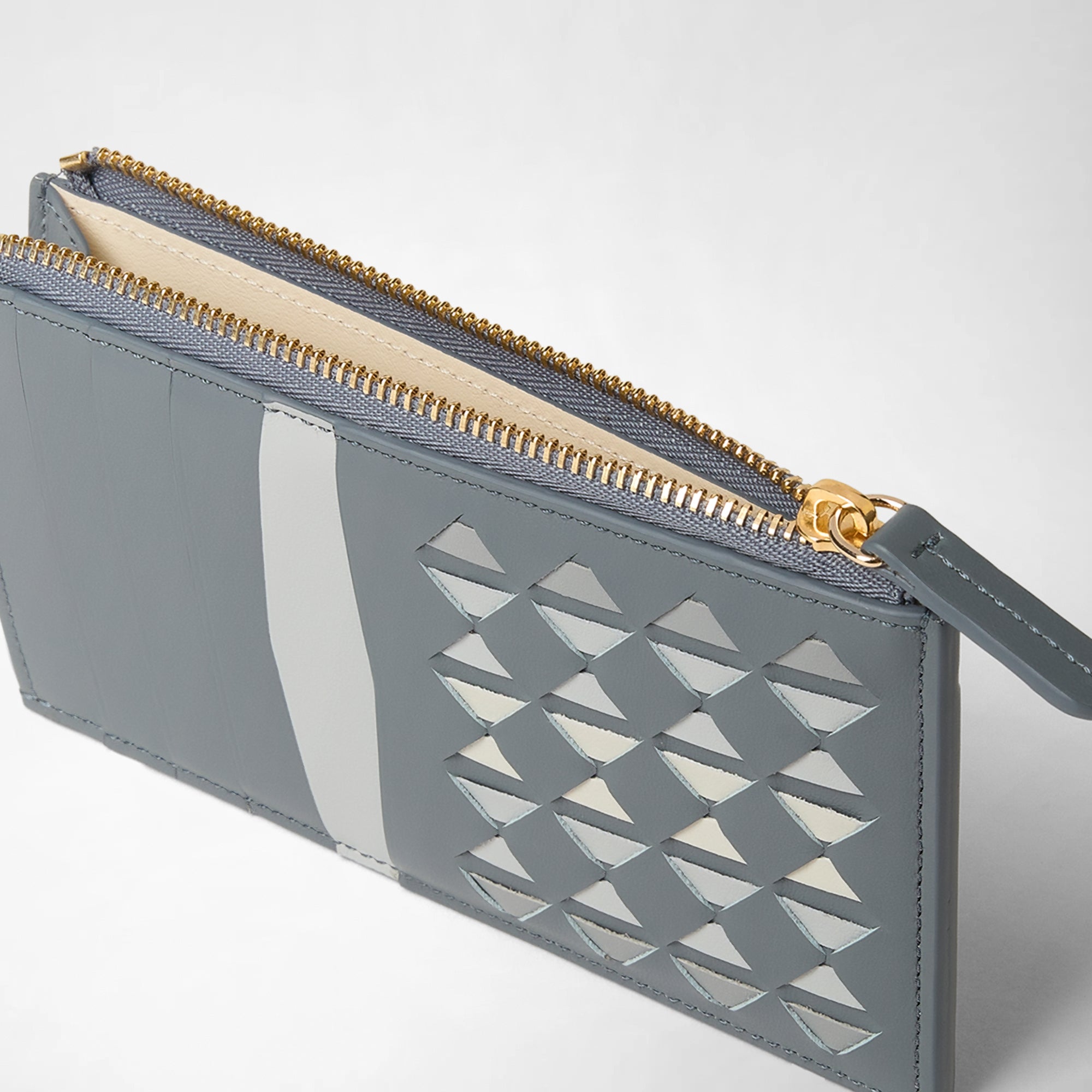 Porte-cartes zippé en cuir Mosaico - Storm