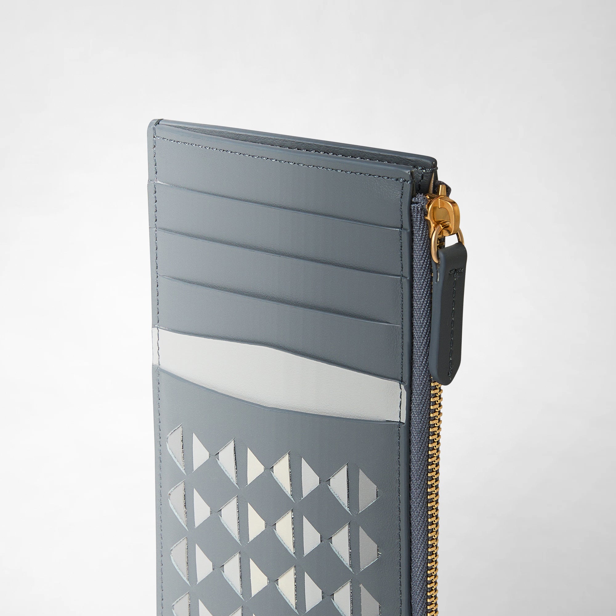 Porte-cartes zippé en cuir Mosaico - Storm
