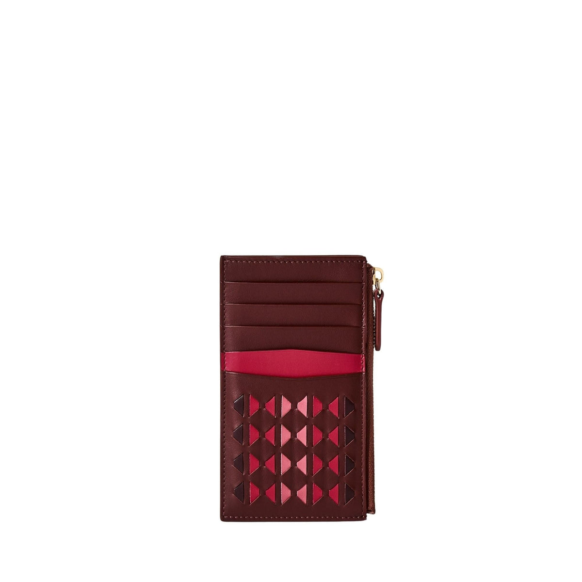Zip card case Mosaico Rosewood - Rosewood