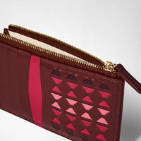 Zip card case Mosaico Rosewood - Rosewood