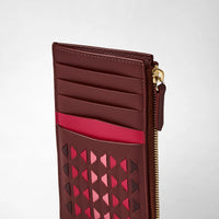Zip card case Mosaico Rosewood - Rosewood