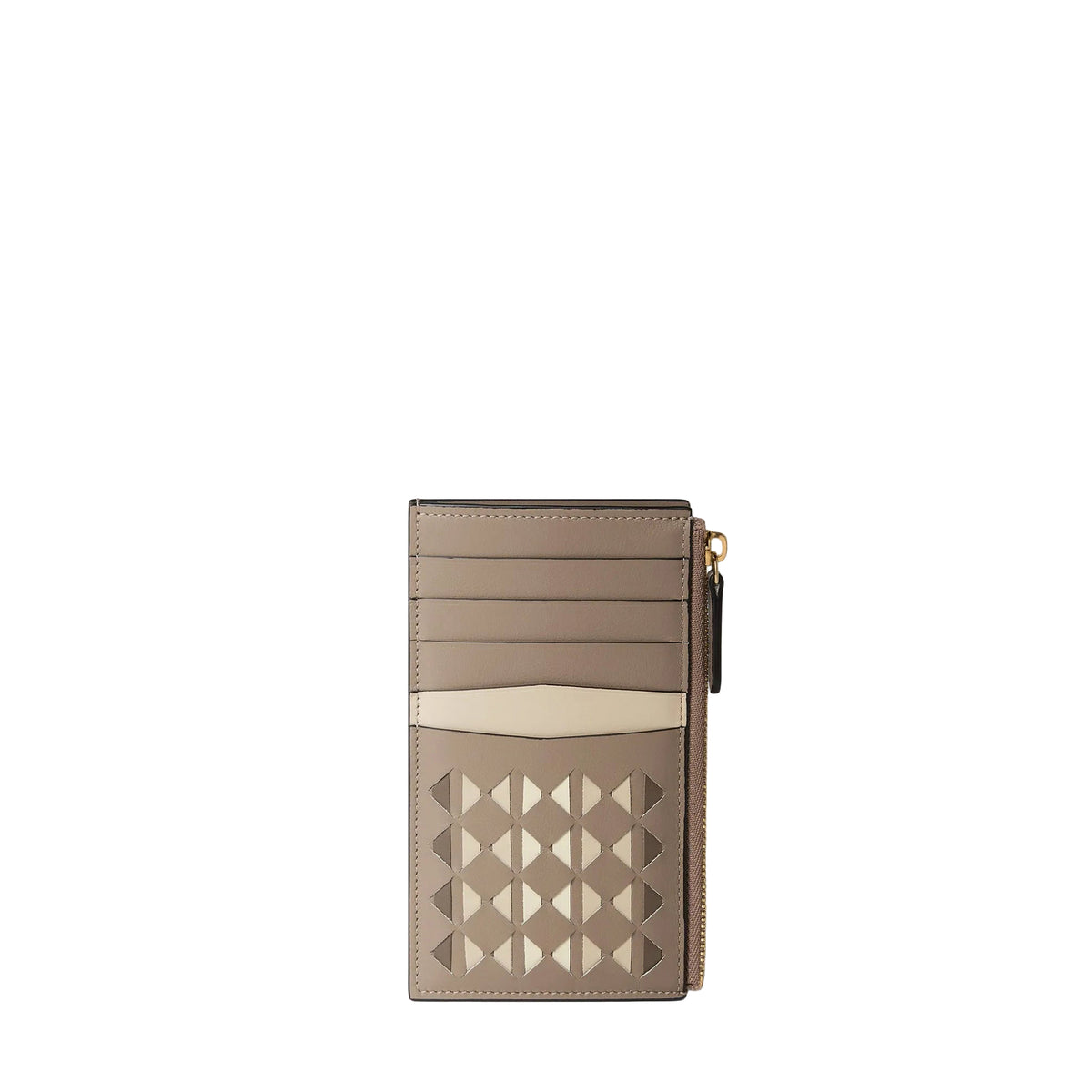 Mosaico leather card holder - Sahara