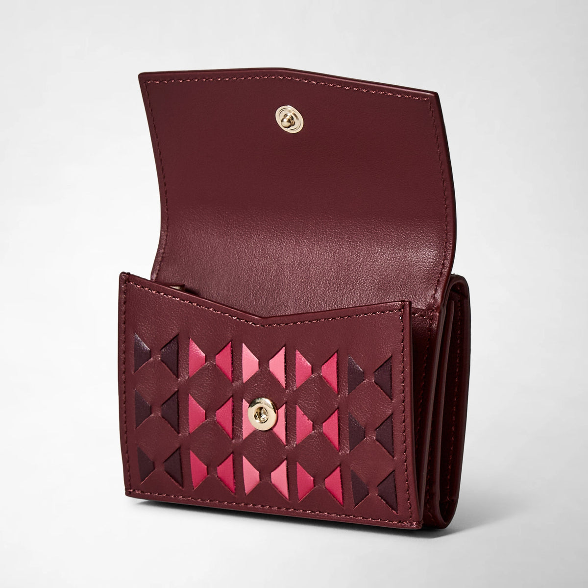 Mini trifold wallet Mosaico Rosewood - Rosewood