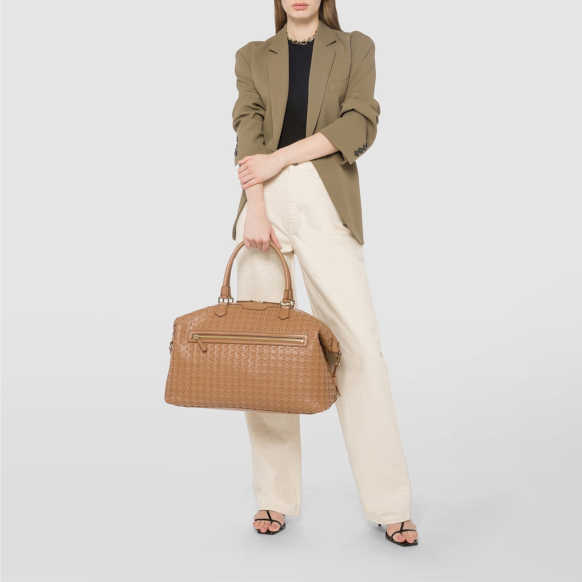Sac de voyage en cuir Mosaico - Tan