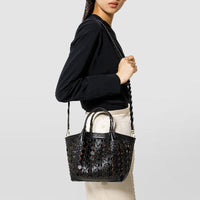 Mini sac Secret en cuir Mosaico - Black & Blush