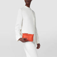 Mini sac Secret en cuir Mosaico - Tan & Coral Red