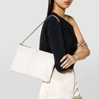 Petit sac Secret en cuir Mosaico - Blue Jeans & Off White