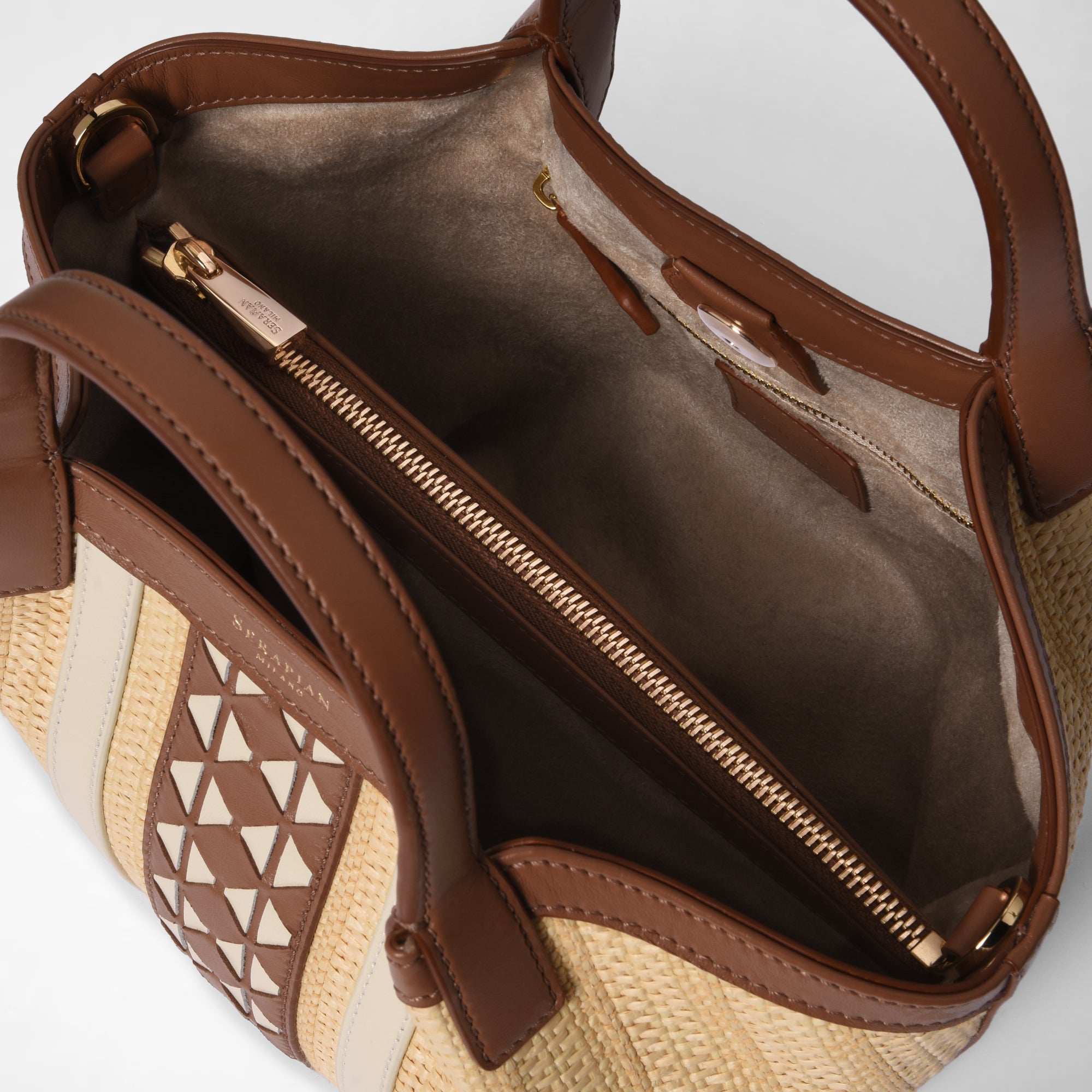 Mini sac Secret en raphia - Natural