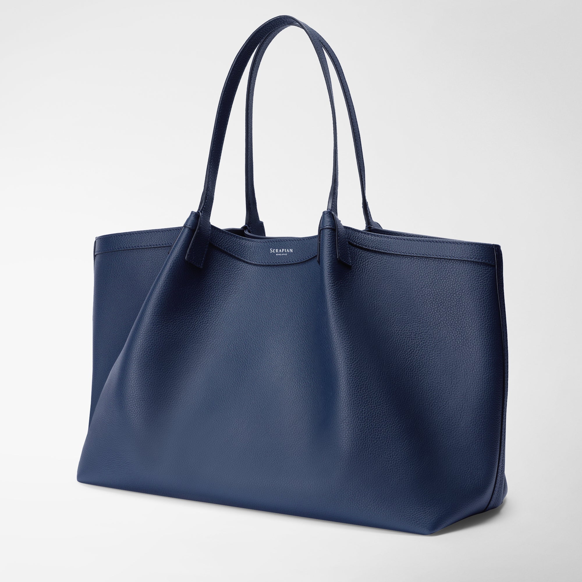 Sac Secret en cuir Rugiada - Navy Blue