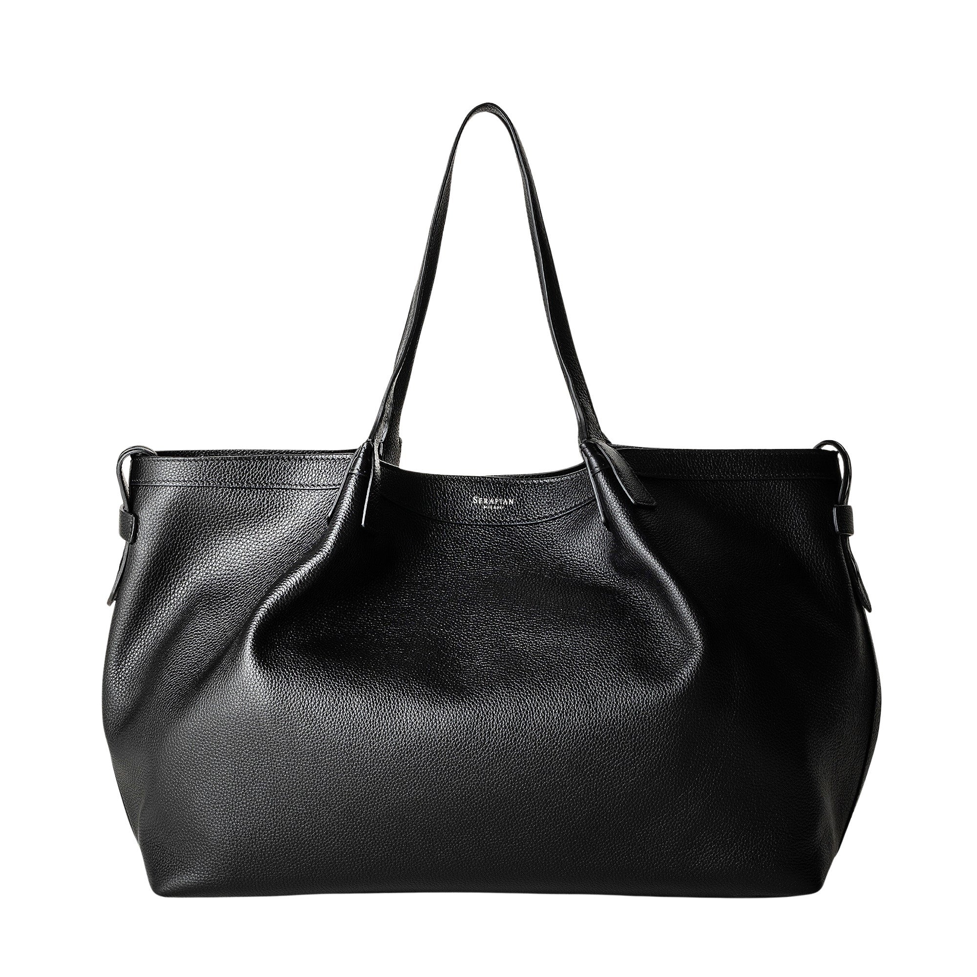 Rugiada Leather Secret Bag - Black