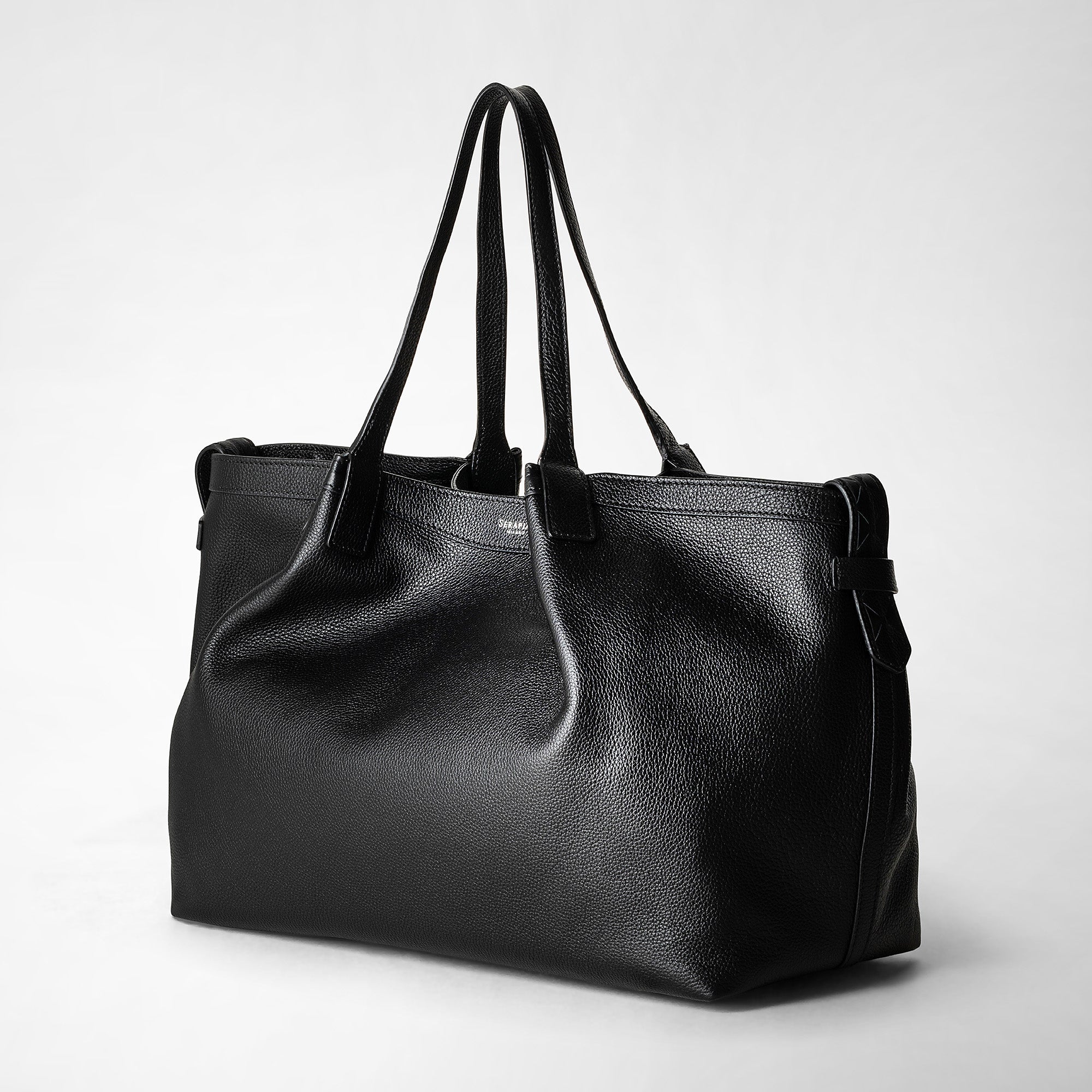 Rugiada Leather Secret Bag - Black