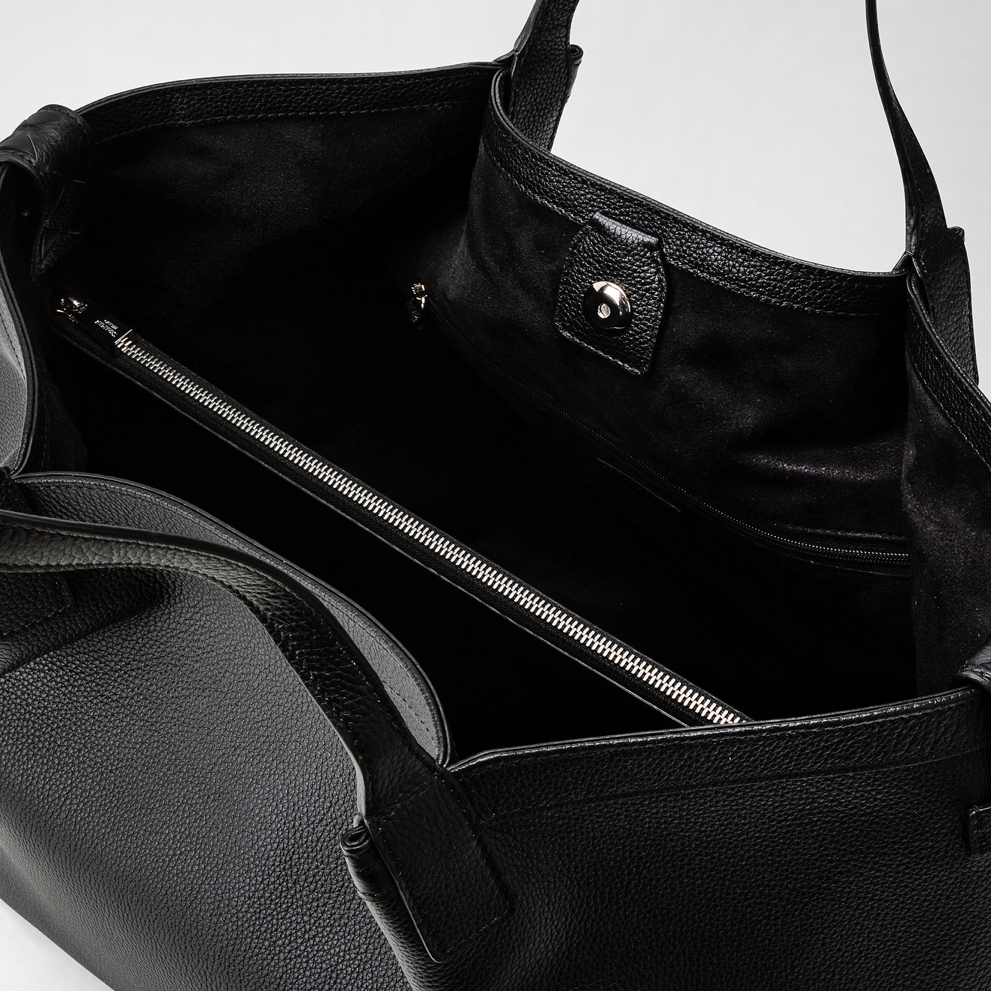 Rugiada Leather Secret Bag - Black