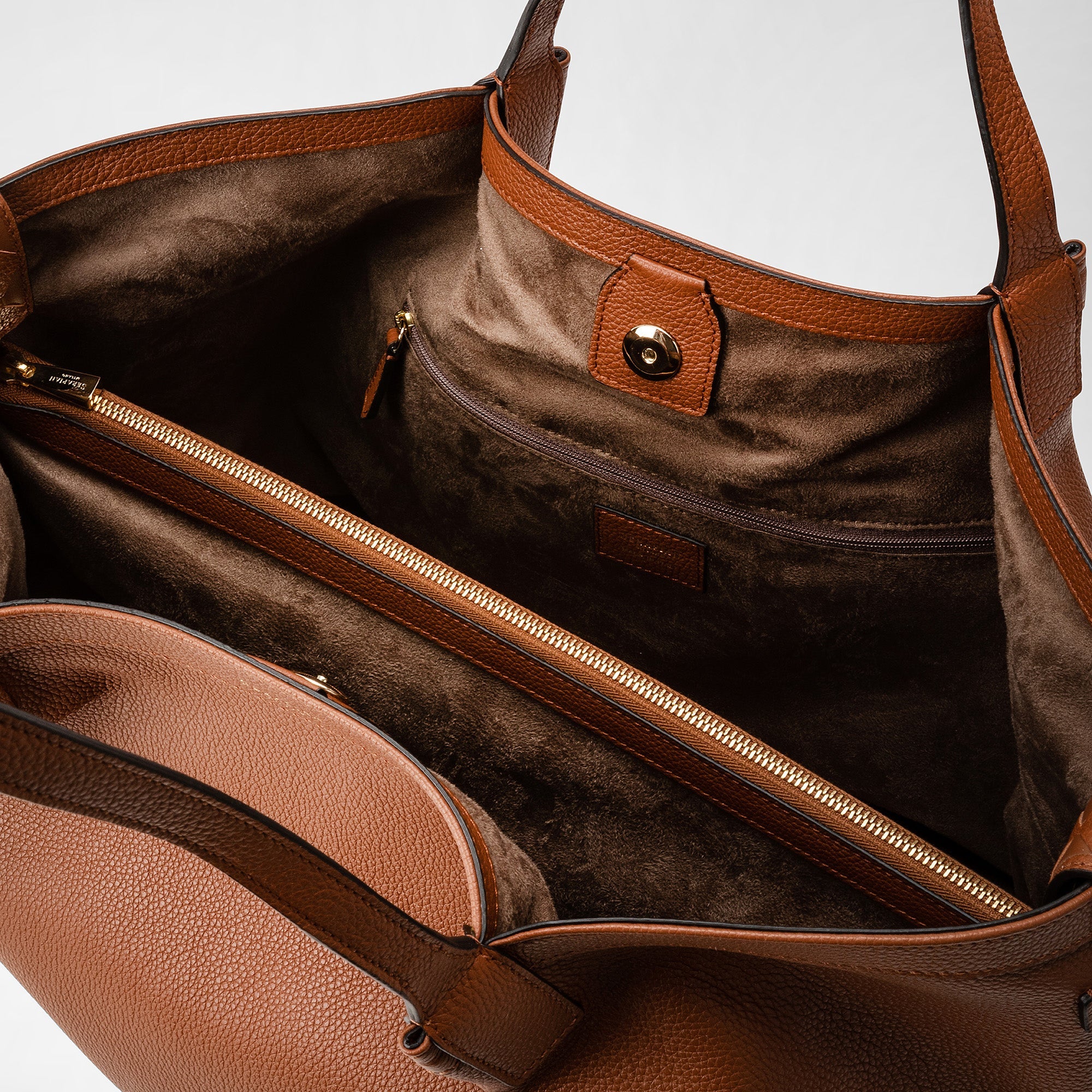 Sac Secret en cuir Rugiada - Cuoio