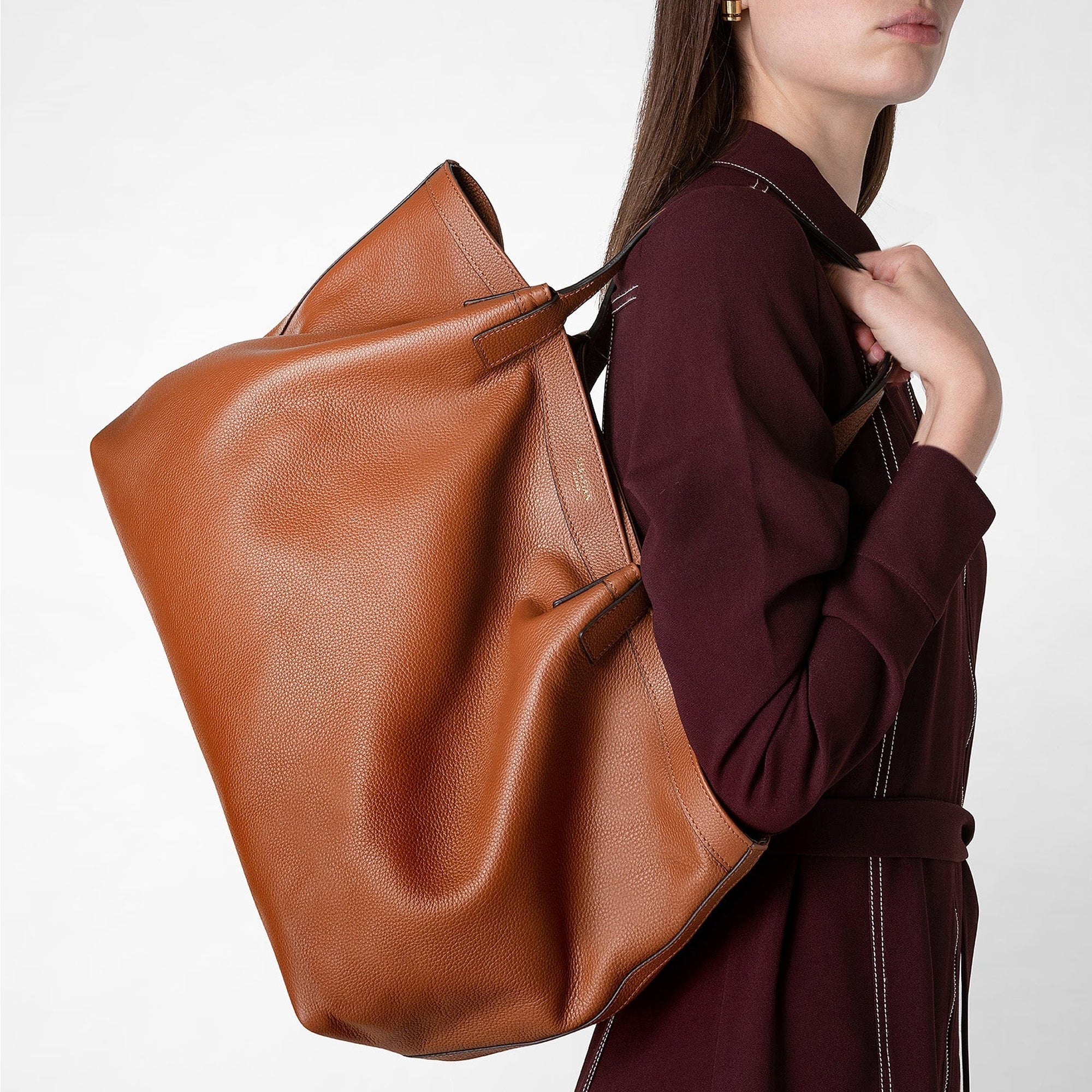 Sac Secret en cuir Rugiada - Cuoio
