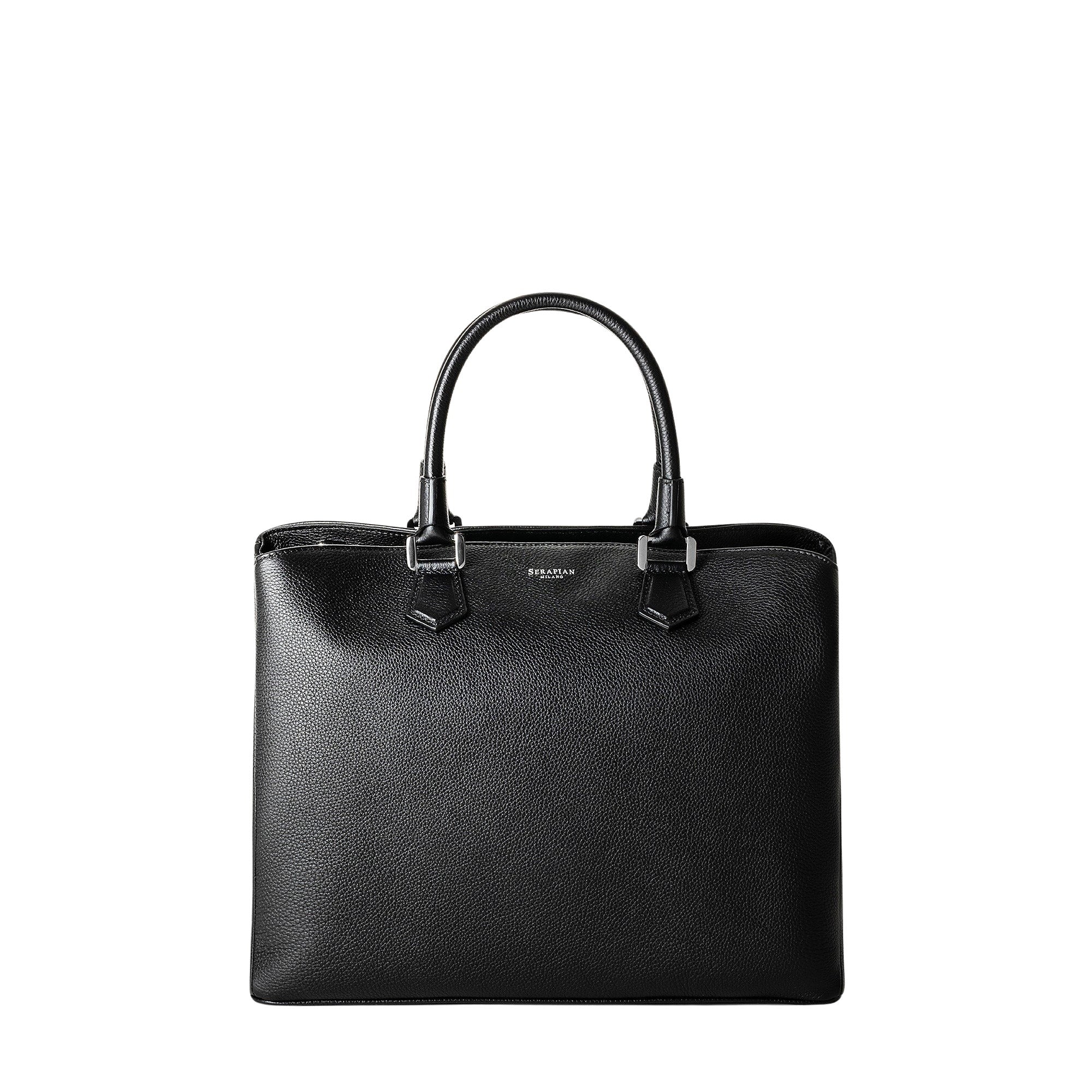 Sac à main Luna en cuir Rugiada - Black