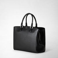 Sac à main Luna en cuir Rugiada - Black