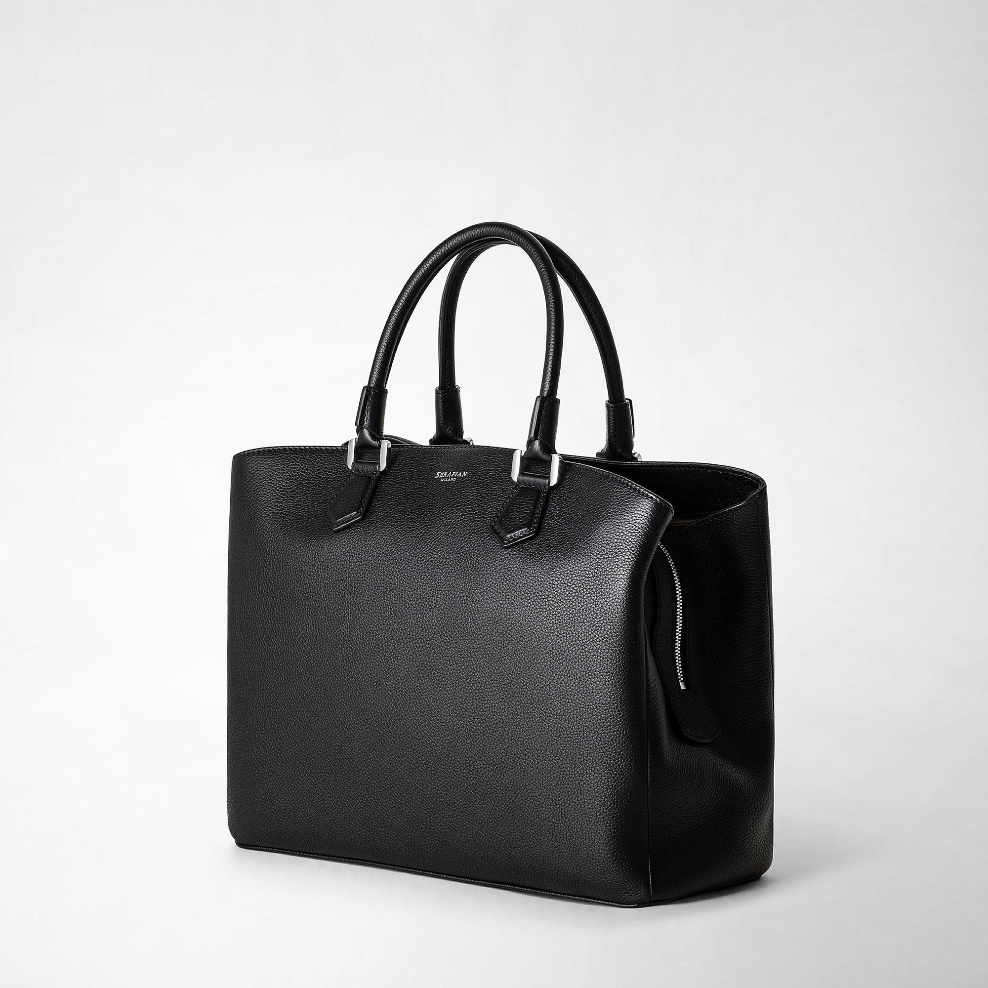 Sac à main Luna en cuir Rugiada - Black
