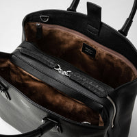 Sac à main Luna en cuir Rugiada - Black