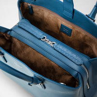 Sac à main Luna en cuir Rugiada - Bleu Jeans