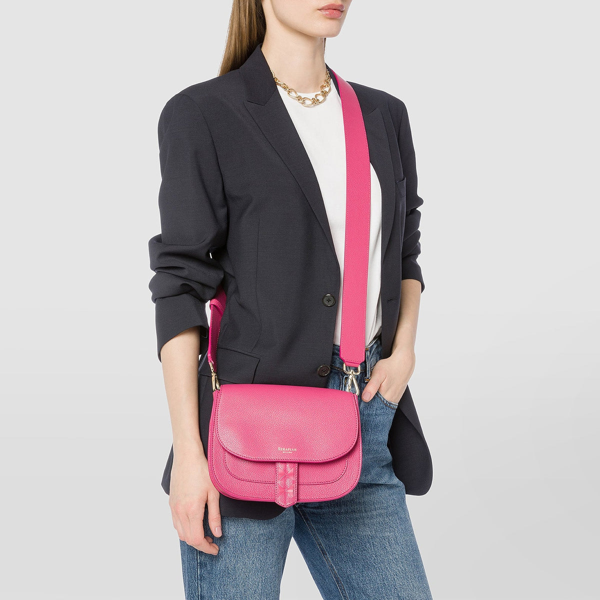 Sac à bandoulière Rugiada en cuir - Petal
