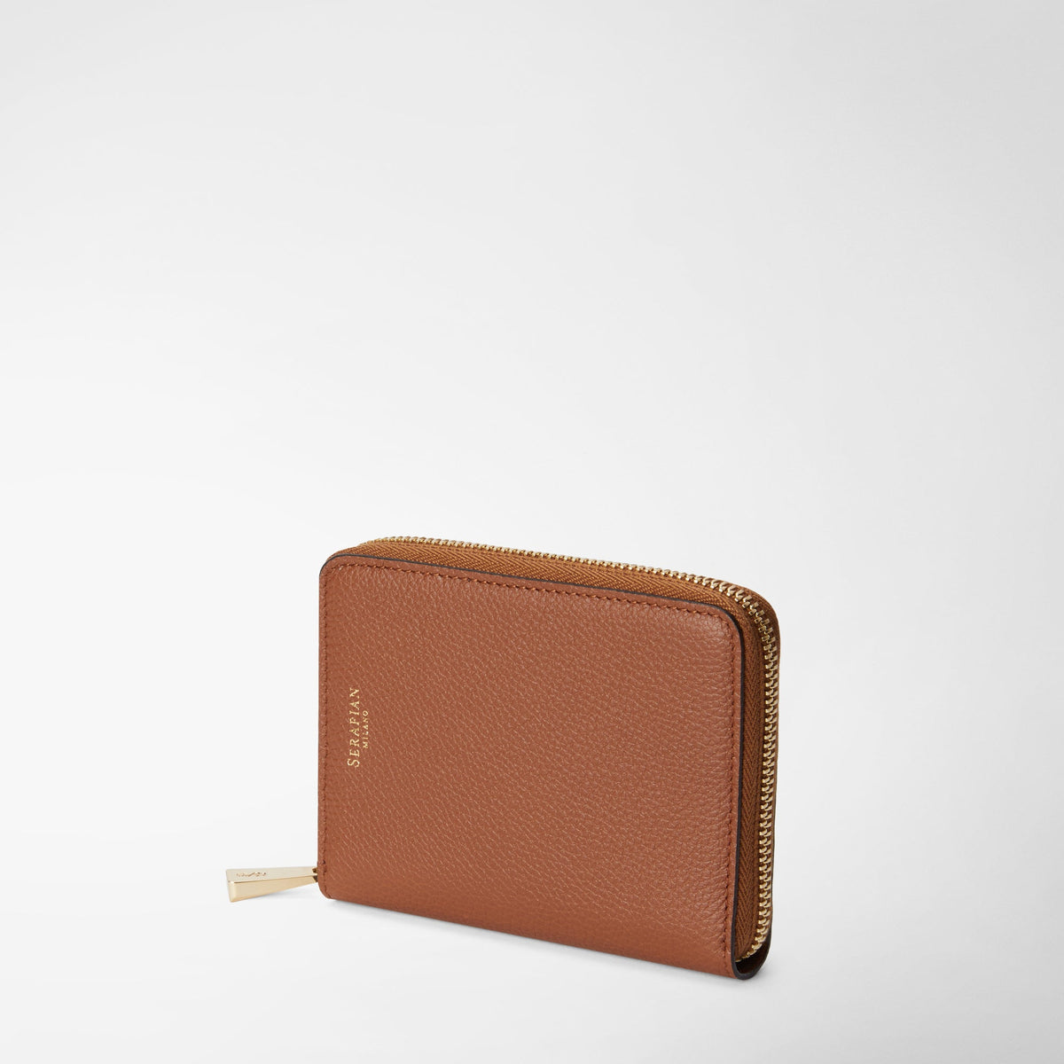 Mini zip wallet Rugiada Cuoio - Cuoio