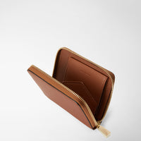 Mini zip wallet Rugiada Cuoio - Cuoio
