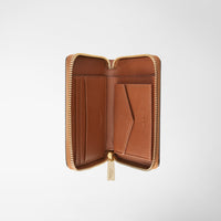 Mini zip wallet Rugiada Cuoio - Cuoio