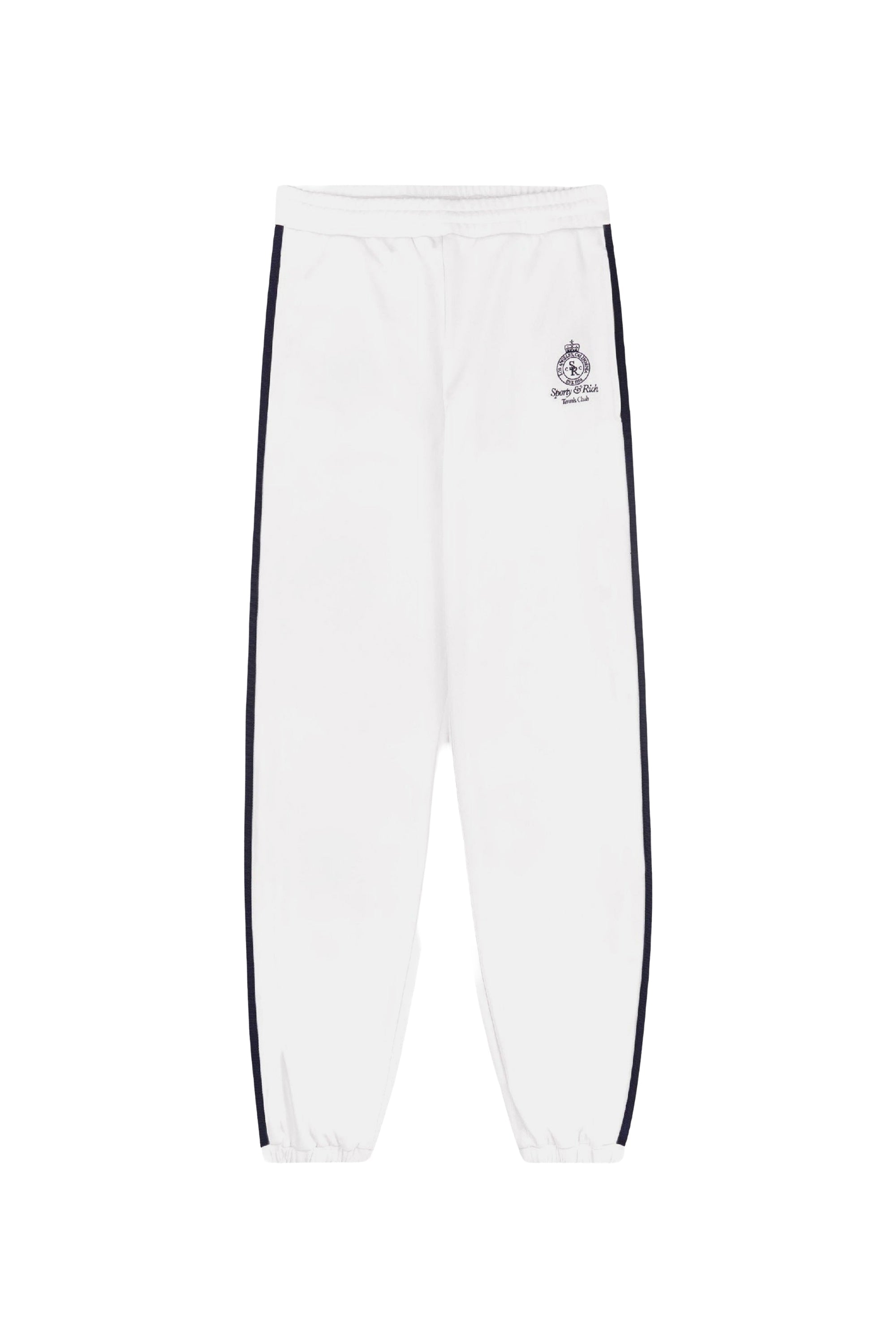 Pantalon de survêtement Crown Tennis à liseré - White