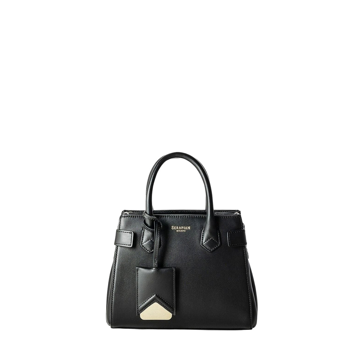 Meliné small Seta leather shoulder bag - Black