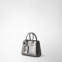 Meliné small shoulder bag in Seta leather - Ruthenium