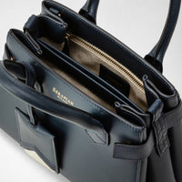 Meliné small shoulder bag in Seta leather - Navy Blue