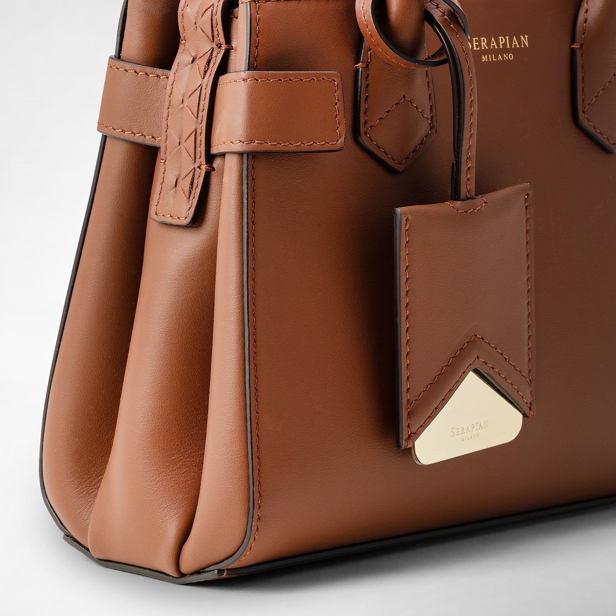 Petit sac à bandoulière Meliné en cuir Seta - Cuoio