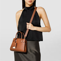 Meliné small shoulder bag in Seta leather - Navy Blue