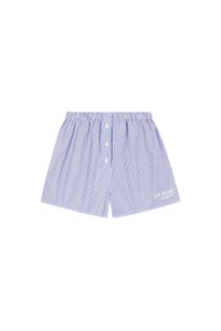 Short boxer à rayures - White & Blue Stripe