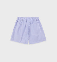 Short boxer à rayures - White & Blue Stripe