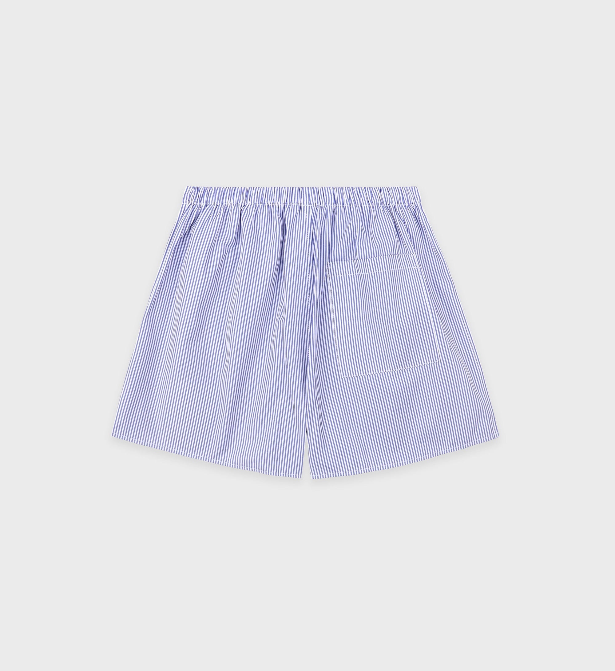 Short boxer à rayures - White & Blue Stripe