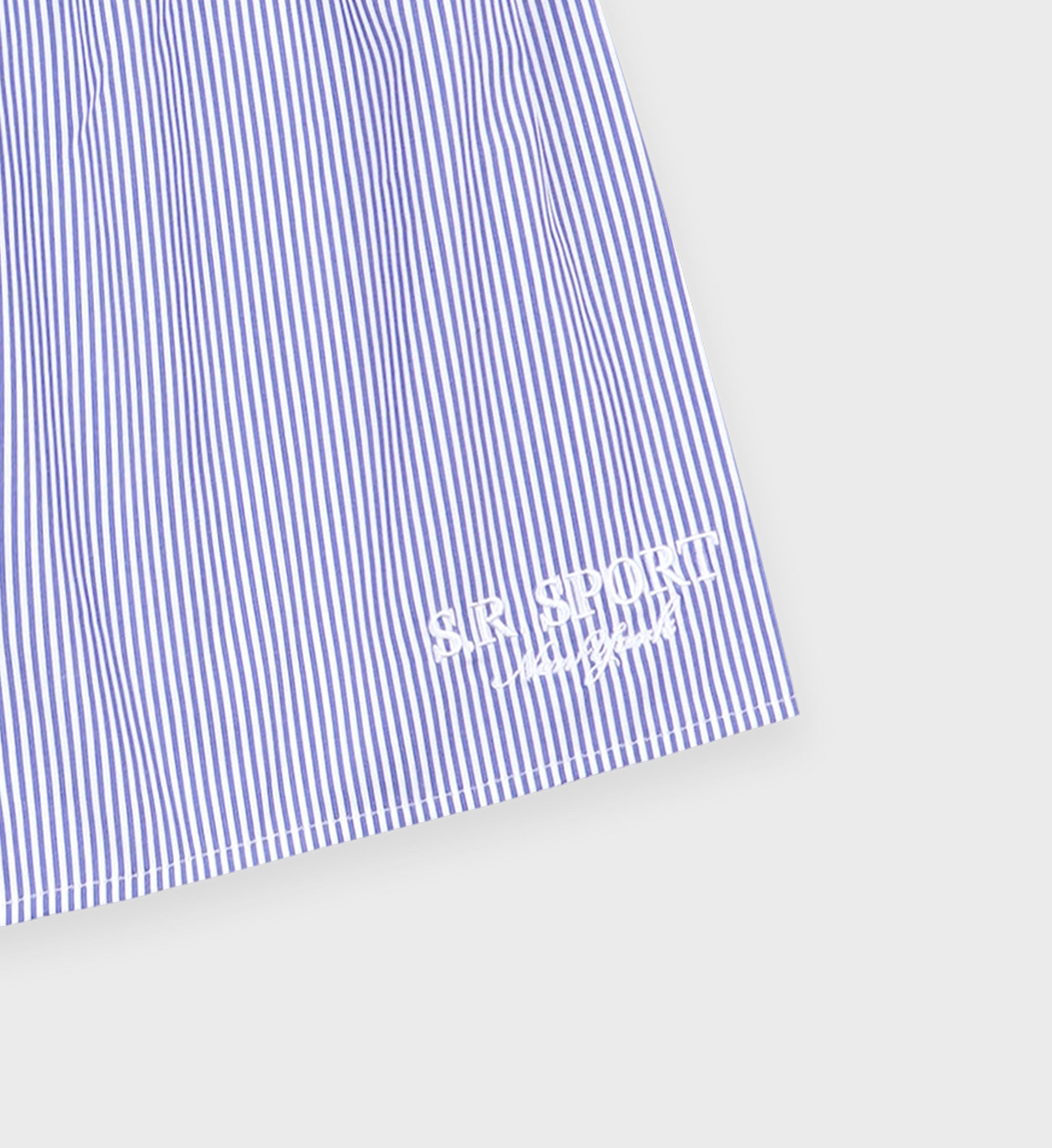 Short boxer à rayures - White & Blue Stripe