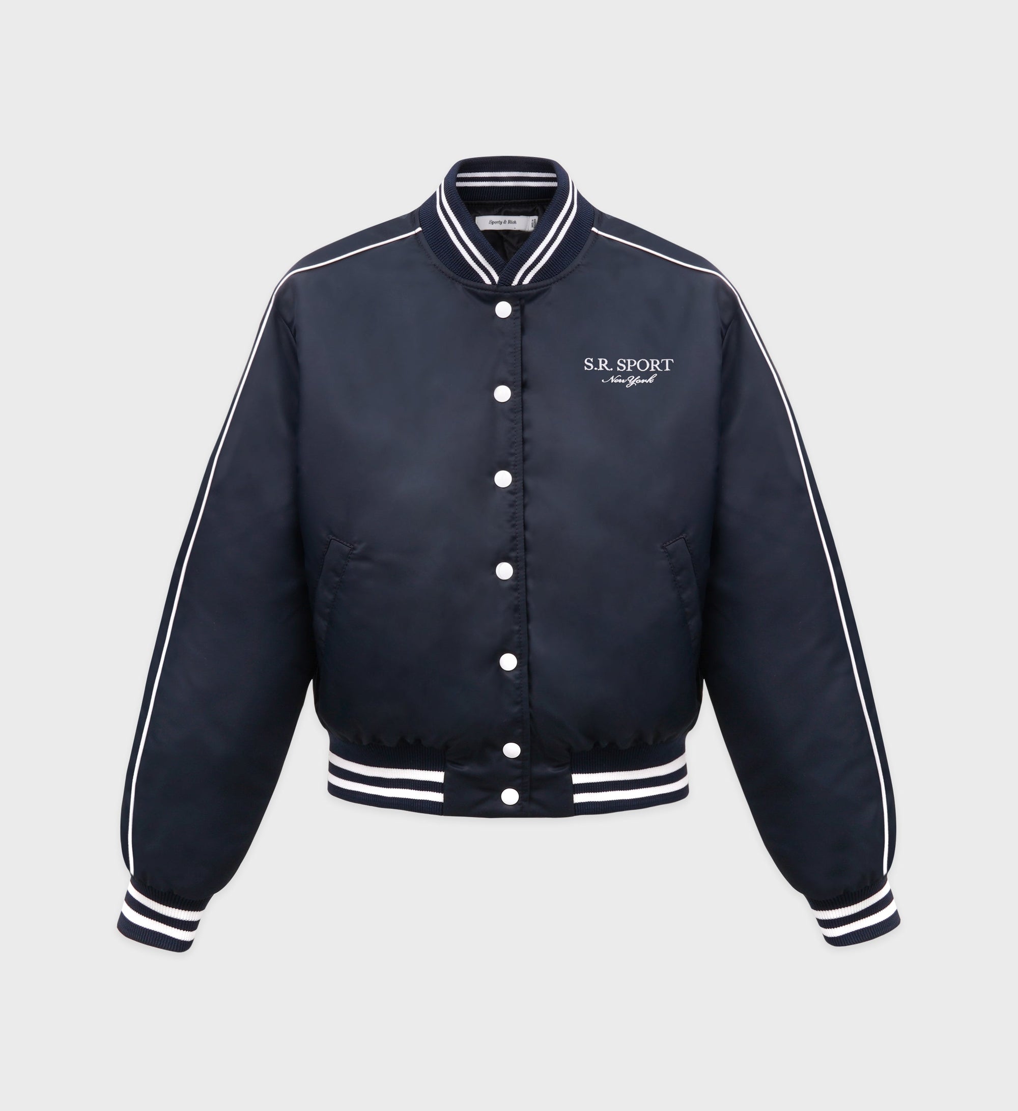 SR Sport Varsity Jacket - Navy & White