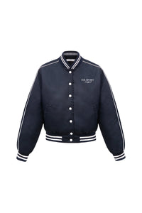 SR Sport Varsity Jacket - Navy & White