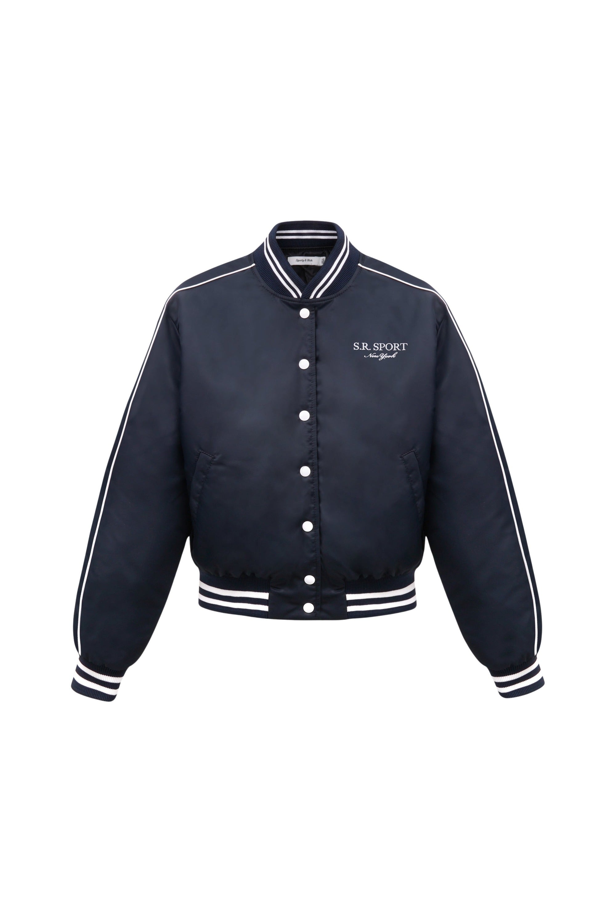 SR Sport Varsity Jacket - Navy & White