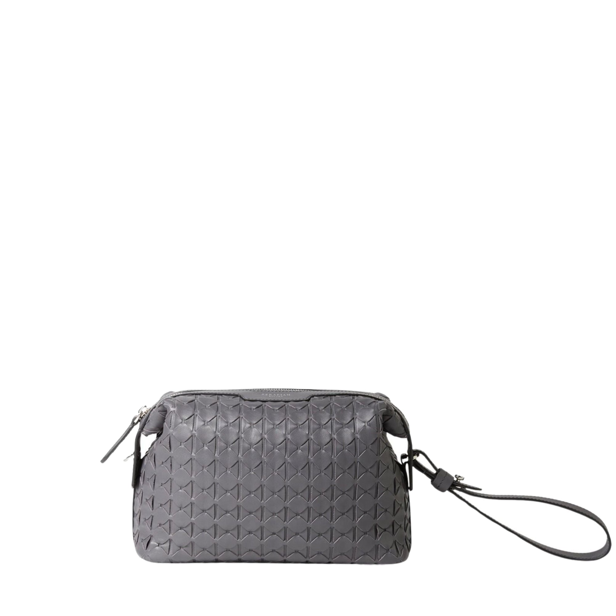Mosaico leather 2-in-1 clutch bag - Shadow
