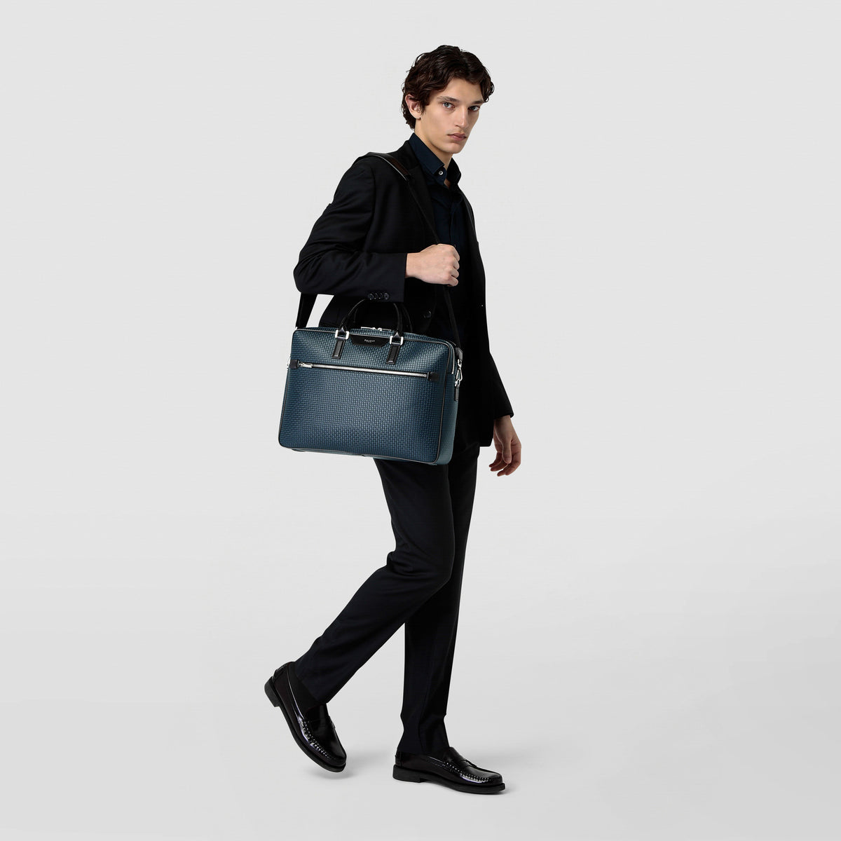 Double briefcase Stepan Sust Ocean/Blk - Ocean Blue & Black