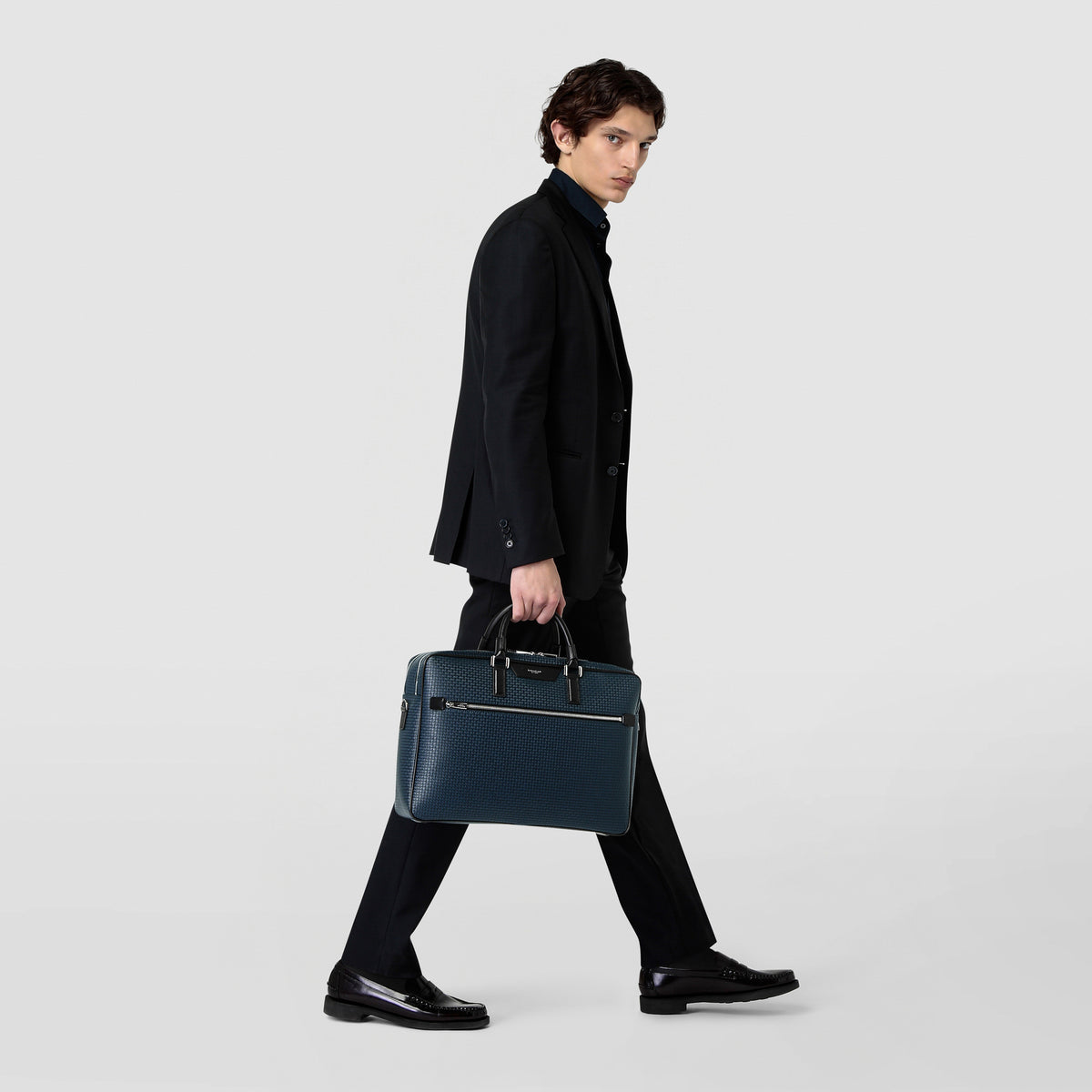 Double briefcase Stepan Sust Ocean/Blk - Ocean Blue & Black