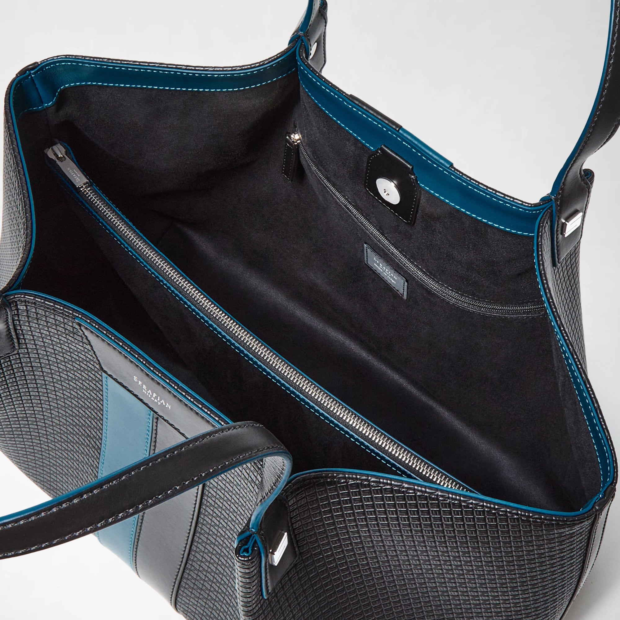 Sac Secret en toile stepan - Black & Petrol