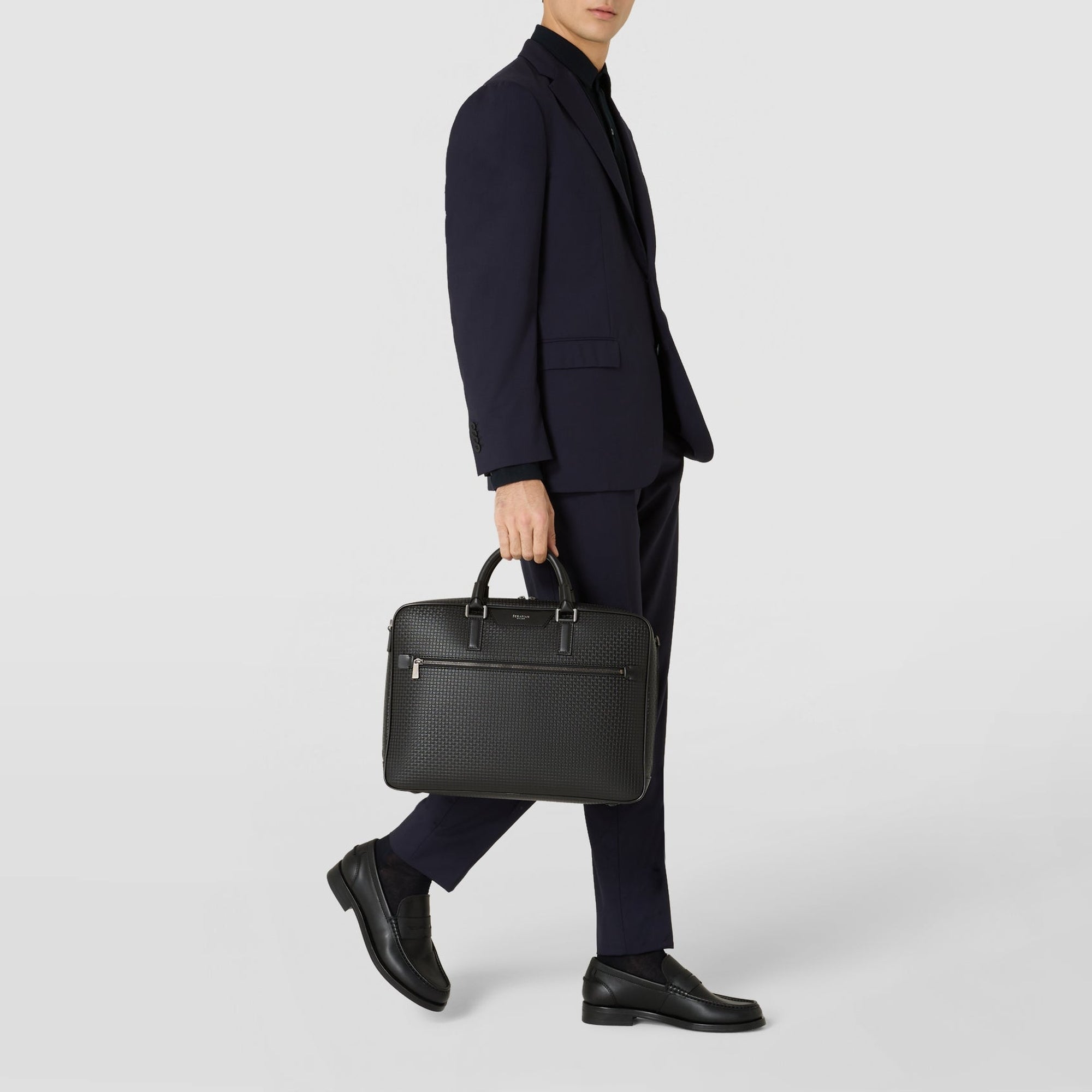 Porte-documents en toile stepan - Black & Eclipse