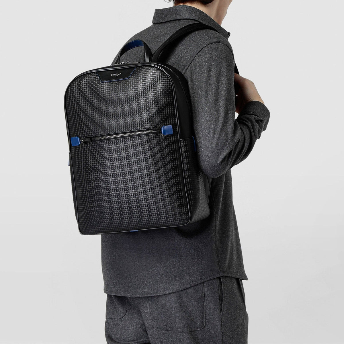 Backpack Stepan Sust Black/Winter Blue - Black & Winter Blue