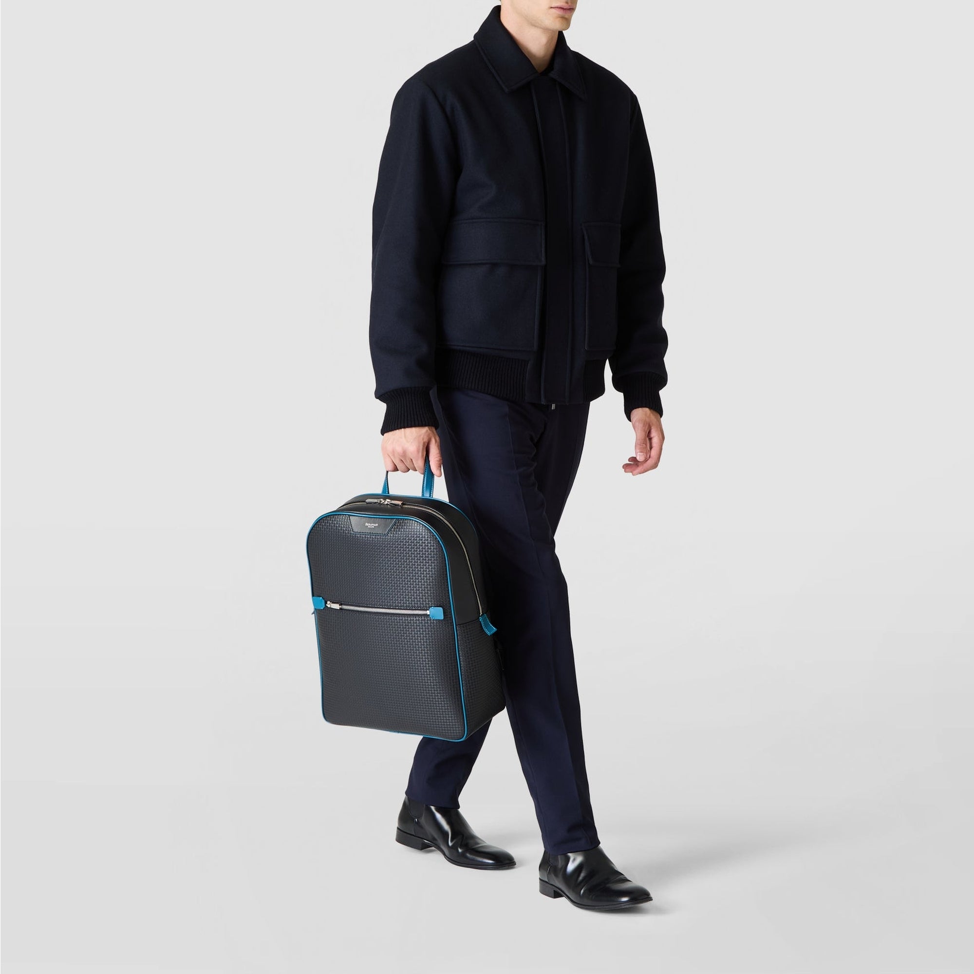 Sac à dos en toile stepan - Black & Petrol