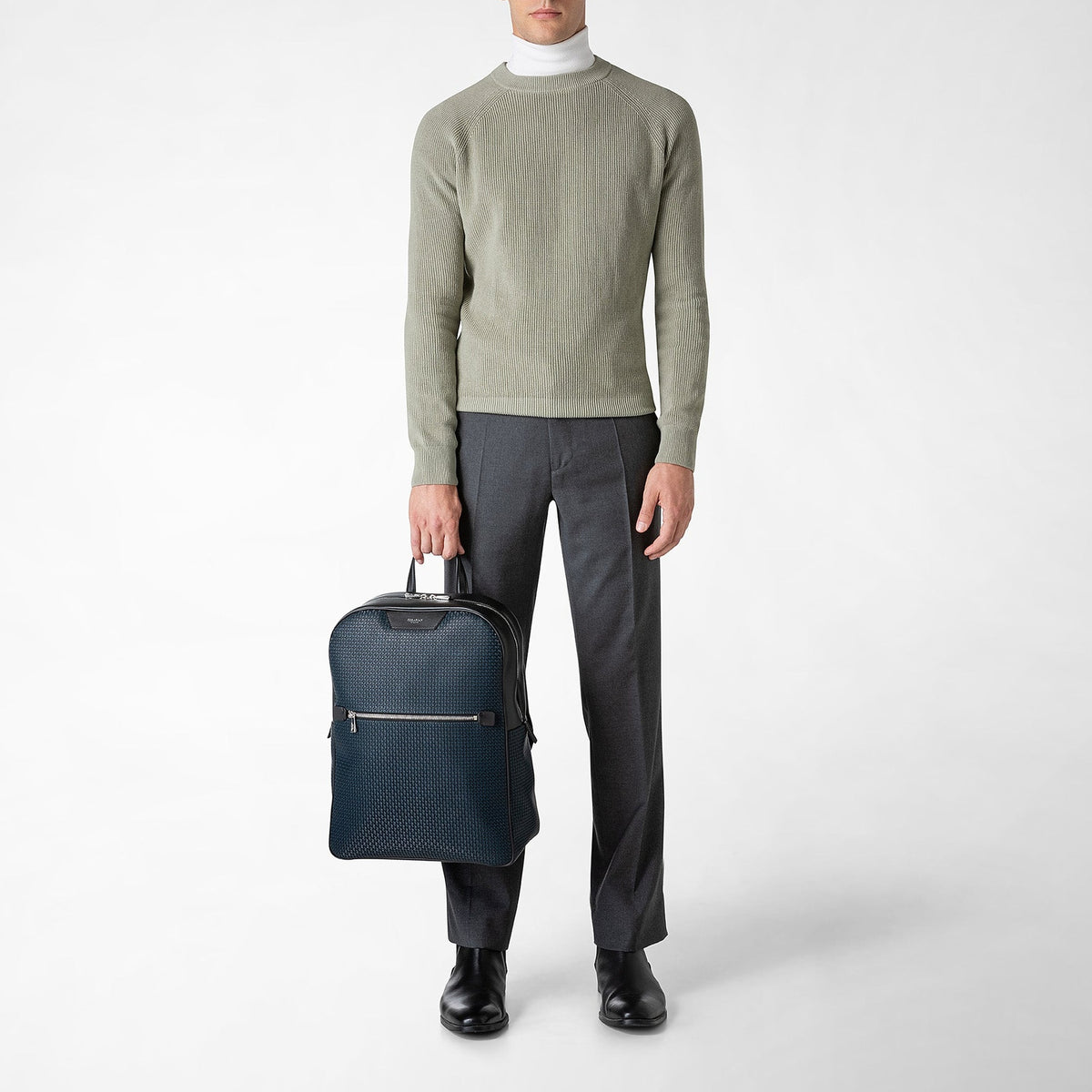 Sac à dos en toile stepan - Ocean Blue & Black