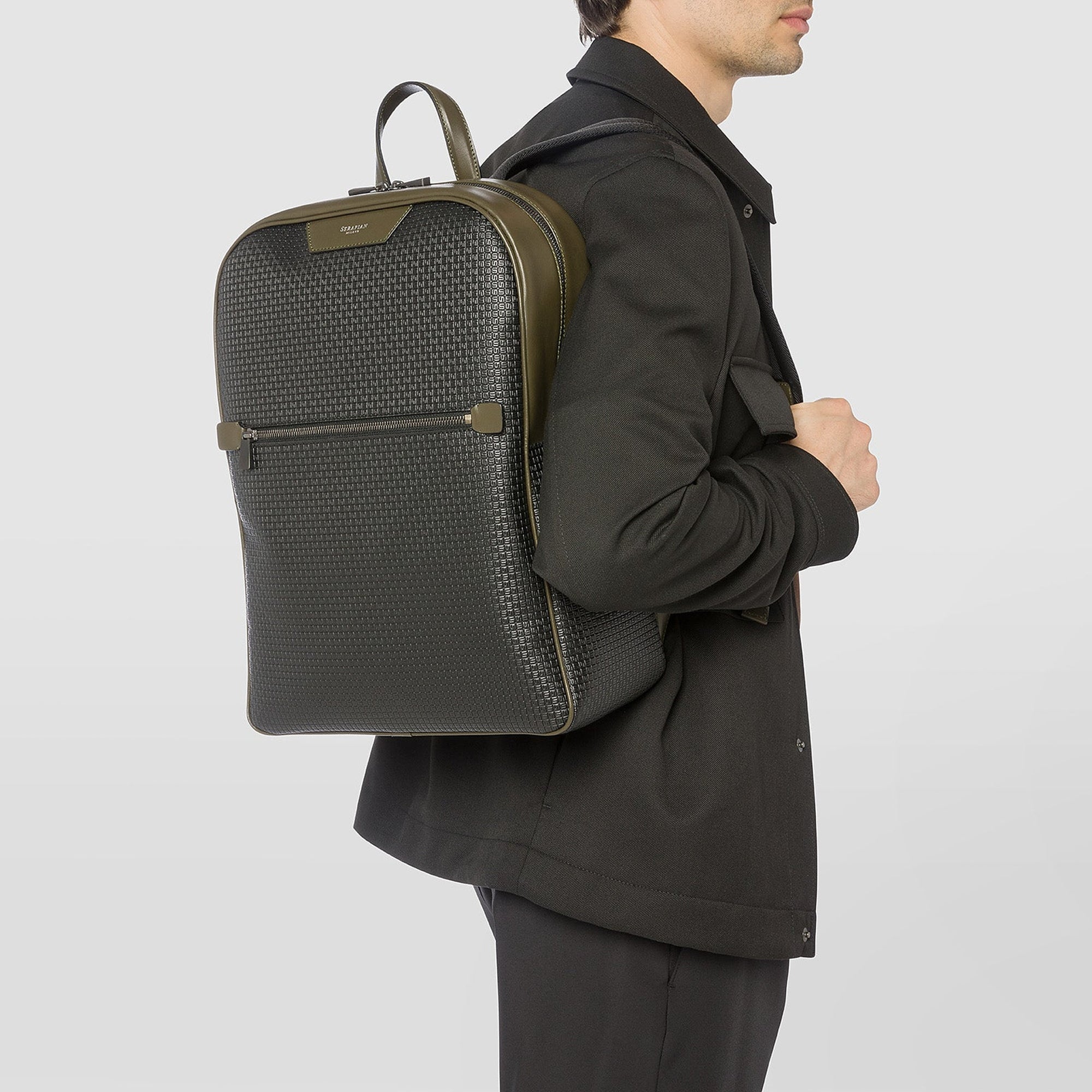 Sac à dos en toile stepan - Eclipse Black & Moss Green